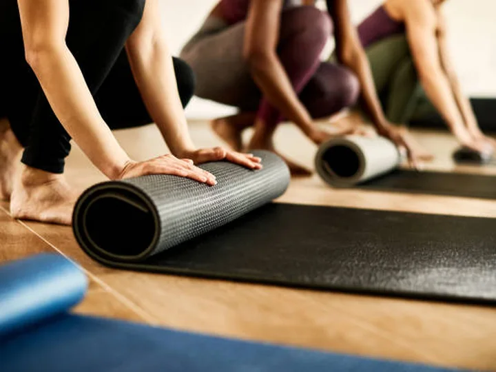 Yoga mat exporter India eco-friendly non-slip mats